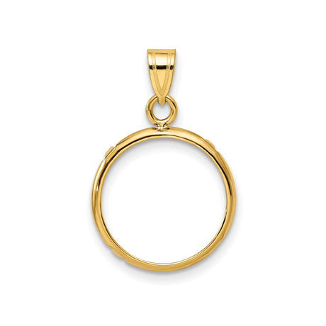 15 mm 10k Yellow Gold coin bezel for 15 mm Coin