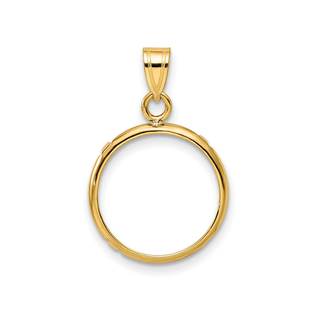 15 mm 10k Yellow Gold coin bezel for 15 mm Coin