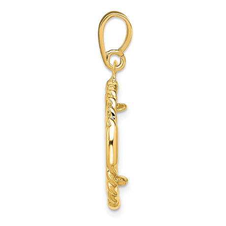 15 mm 14k Yellow Gold coin bezel for 15 mm Coin — alternate view