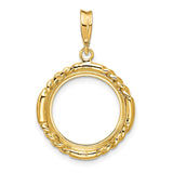 15 mm 14k Yellow Gold coin bezel for 15 mm Coin — additional image