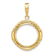 15 mm 14k Yellow Gold coin bezel for 15 mm Coin