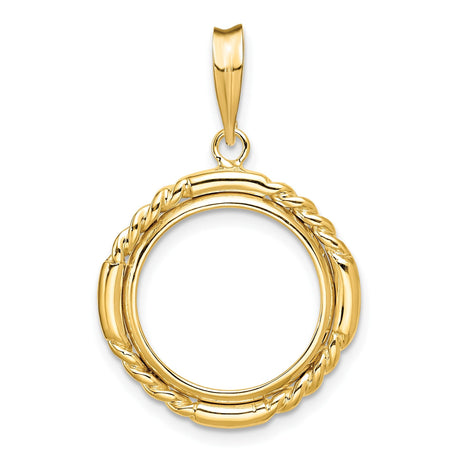 15 mm 14k Yellow Gold coin bezel for 15 mm Coin