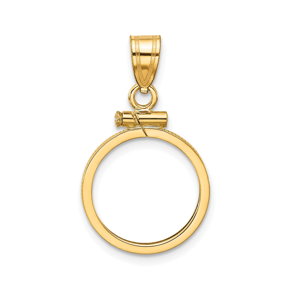 15 mm 14k Yellow Gold coin bezel for 15 mm Coin