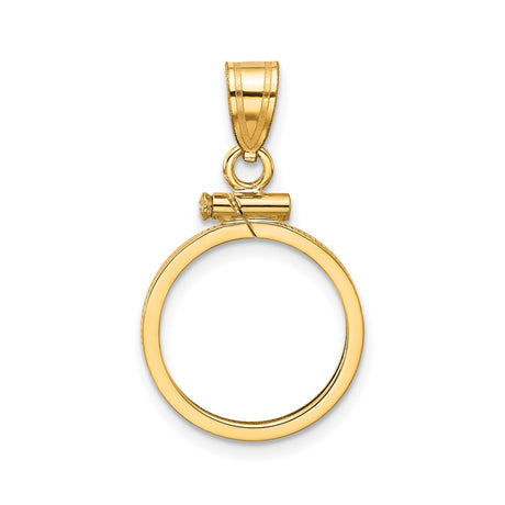 15 mm 14k Yellow Gold coin bezel for 15 mm Coin