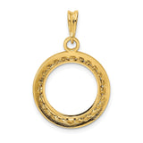 15 mm 14k Yellow Gold coin bezel for 15 mm Coin — additional image