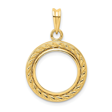 15 mm 14k Yellow Gold coin bezel for 15 mm Coin