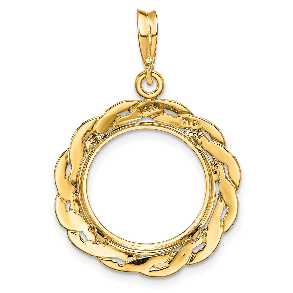 15 mm 14k Yellow Gold coin bezel for 15 mm Coin — additional image
