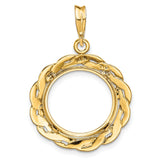 15 mm 14k Yellow Gold coin bezel for 15 mm Coin — additional image
