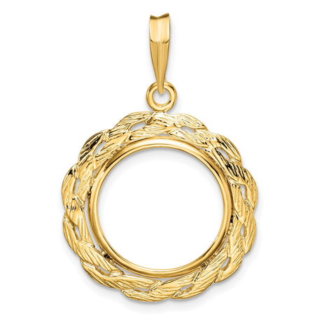 15 mm 14k Yellow Gold coin bezel for 15 mm Coin