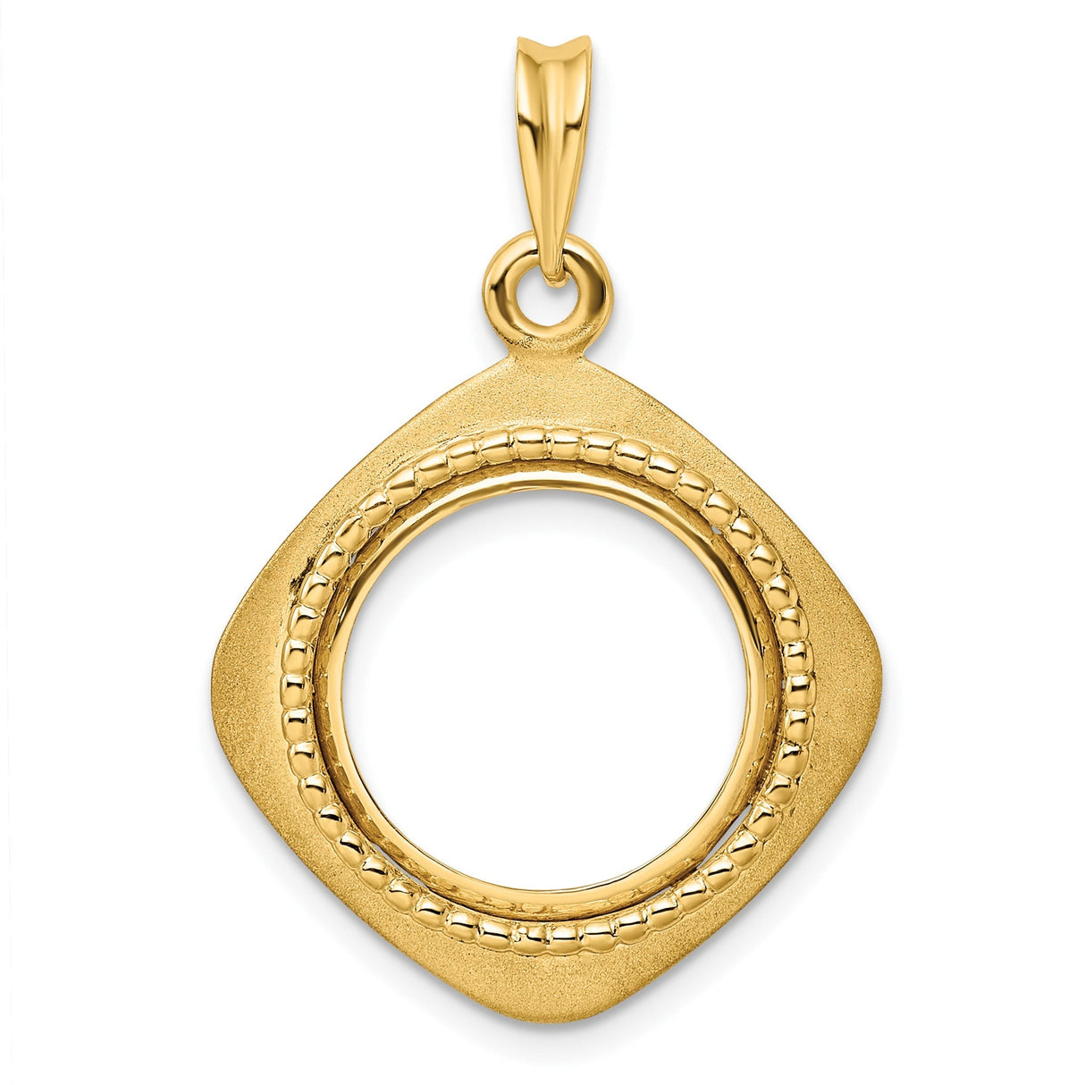 15 mm 14k Yellow Gold coin bezel for 15 mm Coin