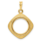 15 mm 14k Yellow Gold coin bezel for 15 mm Coin