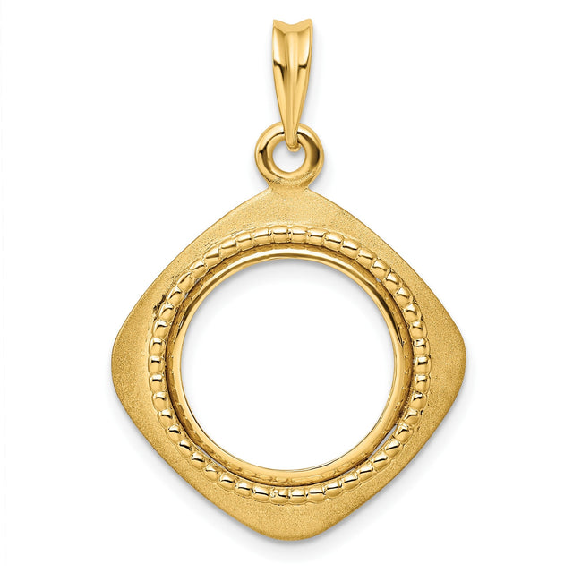 15 mm 14k Yellow Gold coin bezel for 15 mm Coin