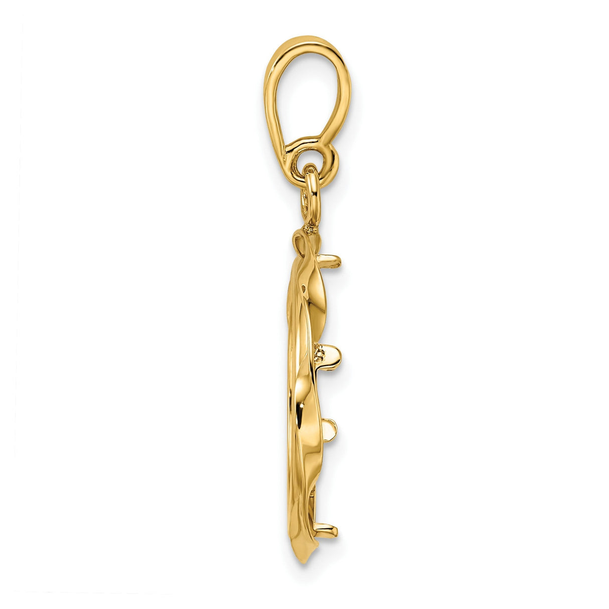 15 mm 14k Yellow Gold coin bezel for 15 mm Coin — alternate view