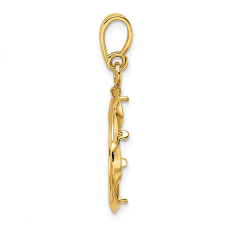 15 mm 14k Yellow Gold coin bezel for 15 mm Coin — alternate view