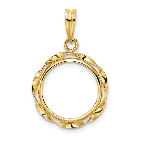 15 mm 14k Yellow Gold coin bezel for 15 mm Coin