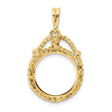 15 mm 14k Yellow Gold coin bezel for 15 mm Coin — additional image