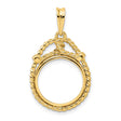 15 mm 14k Yellow Gold coin bezel for 15 mm Coin