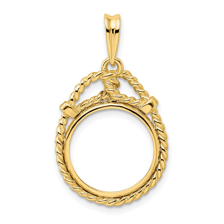 15 mm 14k Yellow Gold coin bezel for 15 mm Coin