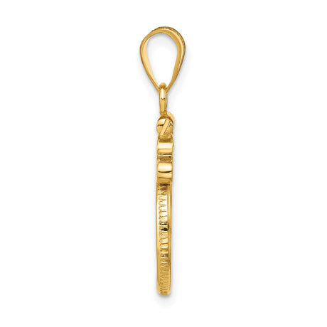 15 mm 14k Yellow Gold coin bezel for 15 mm Coin — alternate view