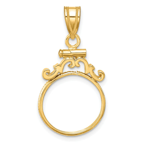 15 mm 14k Yellow Gold coin bezel for 15 mm Coin