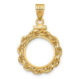 15 mm 14k Yellow Gold coin bezel for 15 mm Coin — additional image