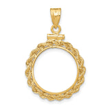 15 mm 14k Yellow Gold coin bezel for 15 mm Coin — additional image
