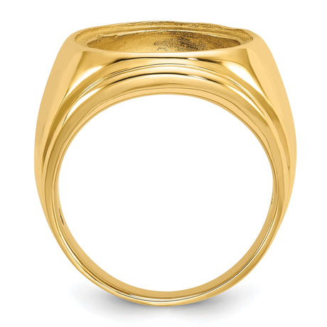 15 mm 14k Yellow Gold coin bezel for 15 mm Coin — alternate view
