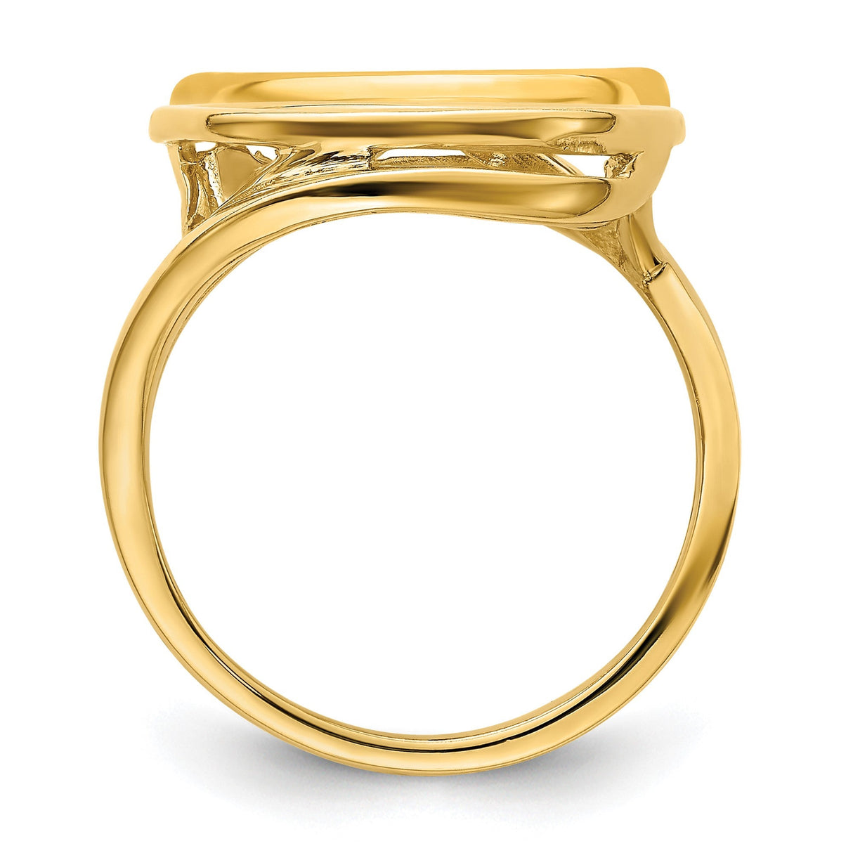 15 mm 14k Yellow Gold coin bezel for 15 mm Coin — alternate view