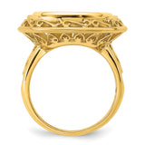 15 mm 14k Yellow Gold coin bezel for 15 mm Coin — alternate view