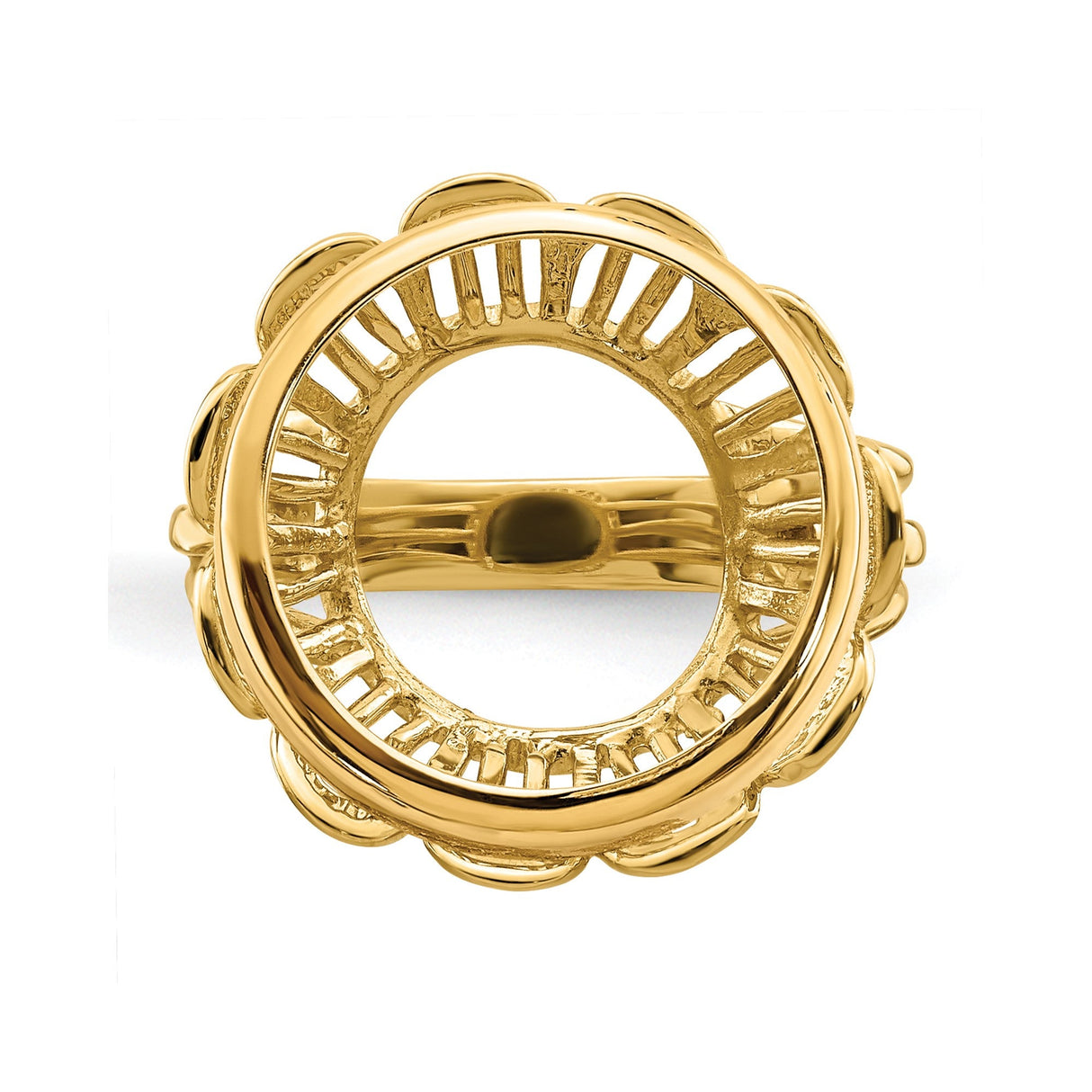 15 mm 14k Yellow Gold coin bezel for 15 mm Coin — additional image