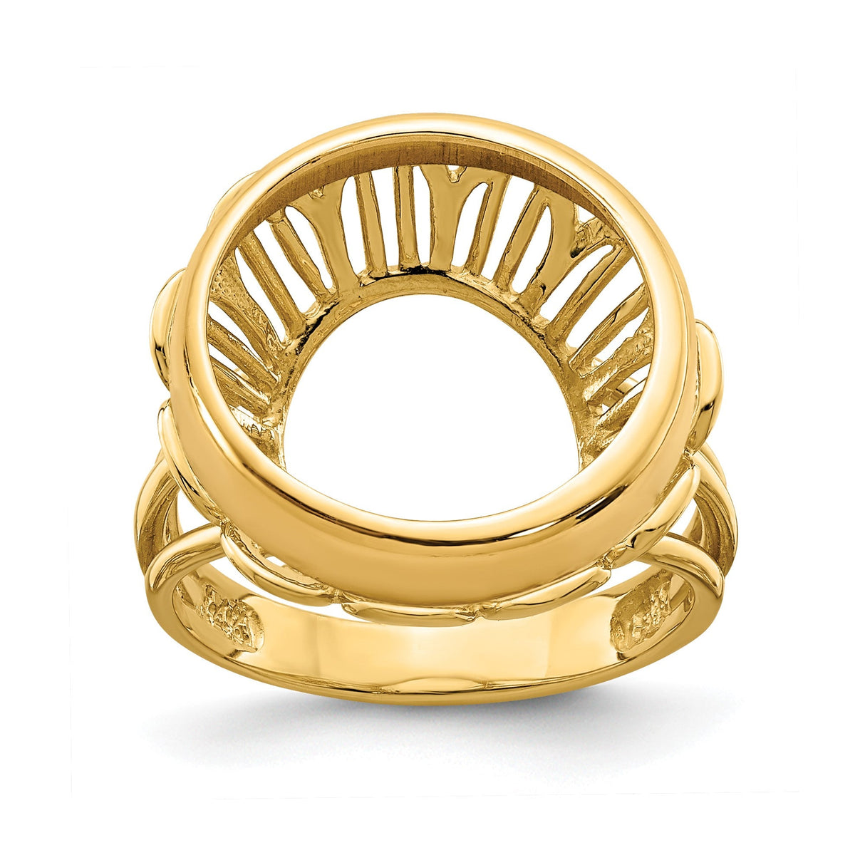 15 mm 14k Yellow Gold coin bezel for 15 mm Coin — additional image