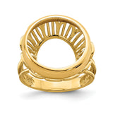 15 mm 14k Yellow Gold coin bezel for 15 mm Coin — additional image
