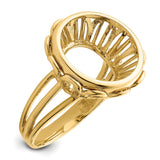 15 mm 14k Yellow Gold coin bezel for 15 mm Coin