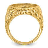 15 mm 14k Yellow Gold coin bezel for 15 mm Coin — alternate view