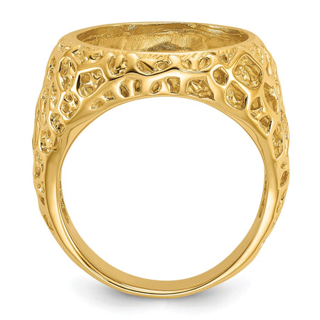 15 mm 14k Yellow Gold coin bezel for 15 mm Coin — alternate view