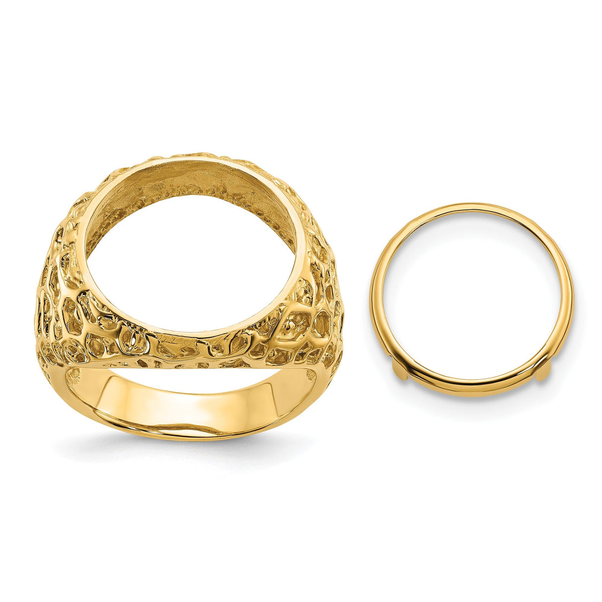 15 mm 14k Yellow Gold coin bezel for 15 mm Coin