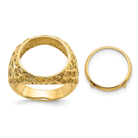 15 mm 14k Yellow Gold coin bezel for 15 mm Coin