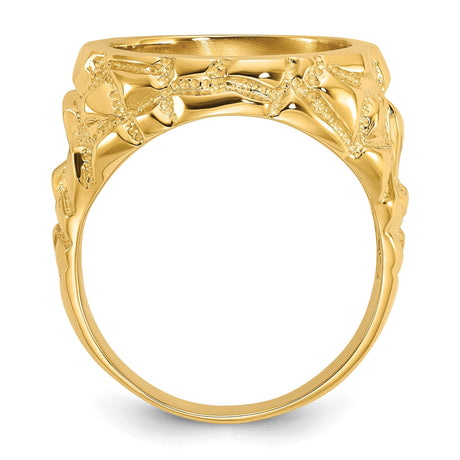 15 mm 14k Yellow Gold coin bezel for 15 mm Coin — alternate view