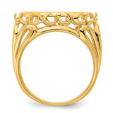 15 mm 14k Yellow Gold coin bezel for 15 mm Coin — alternate view