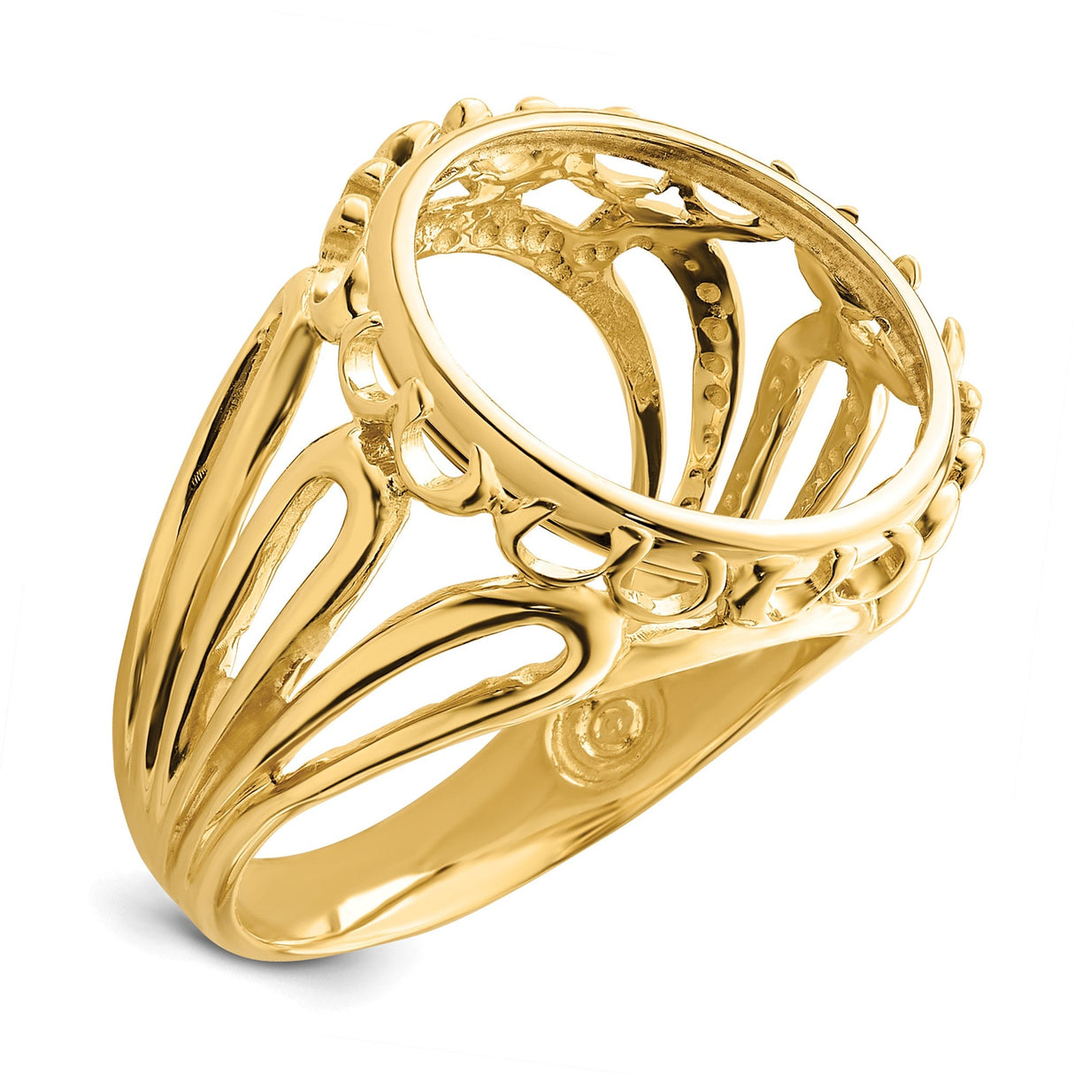15 mm 14k Yellow Gold coin bezel for 15 mm Coin
