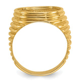 15 mm 14k Yellow Gold coin bezel for 15 mm Coin — alternate view