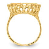 15 mm 14k Yellow Gold coin bezel for 15 mm Coin — alternate view