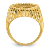 15 mm 14k Yellow Gold coin bezel for 15 mm Coin — alternate view