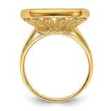 15 mm 14k Yellow Gold coin bezel for 15 mm Coin — alternate view