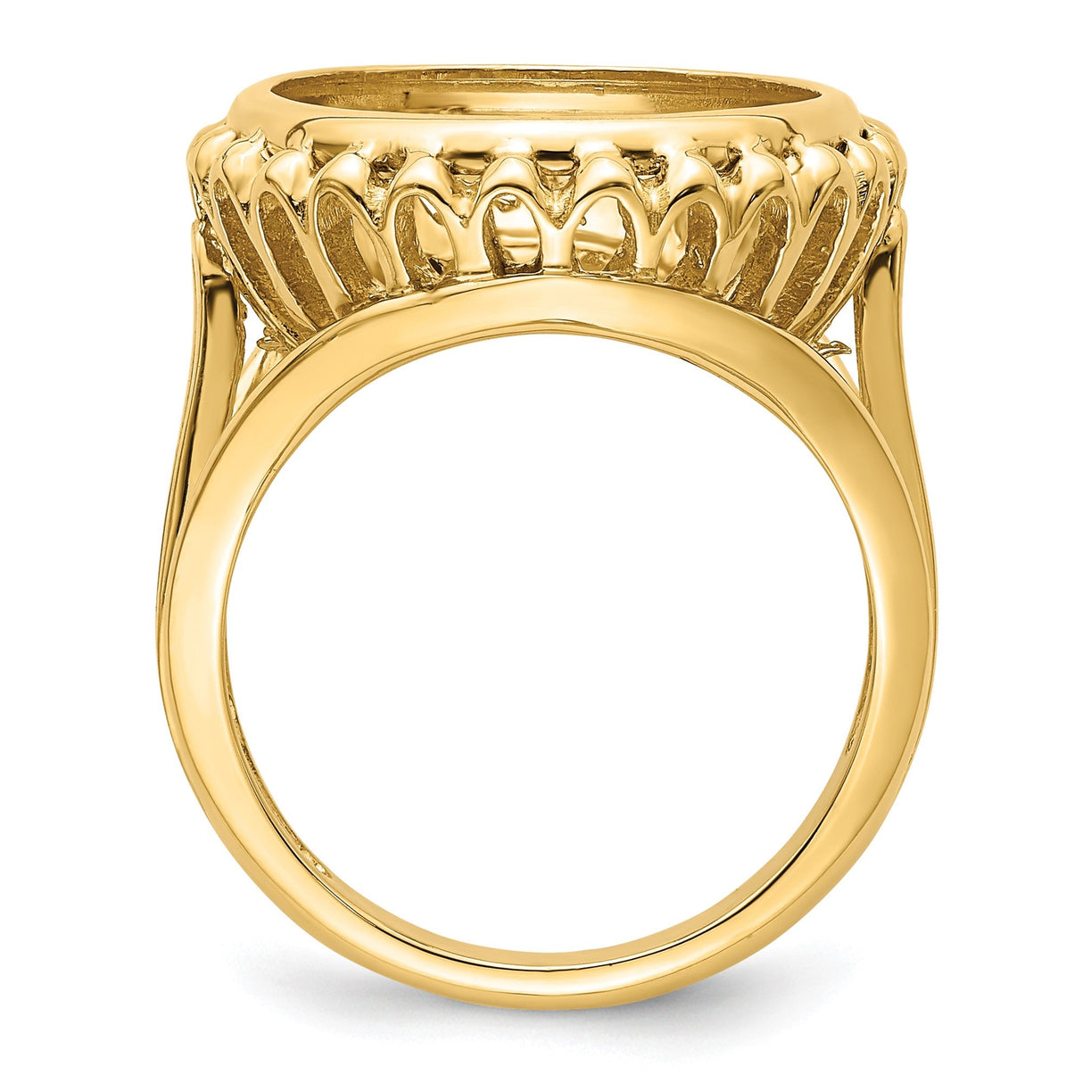15 mm 14k Yellow Gold coin bezel for 15 mm Coin — alternate view