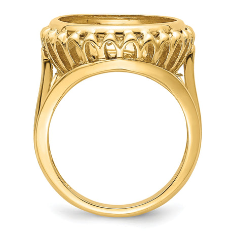 15 mm 14k Yellow Gold coin bezel for 15 mm Coin — alternate view