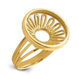 15 mm 14k Yellow Gold coin bezel for 15 mm Coin