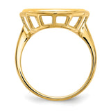 15 mm 14k Yellow Gold coin bezel for 15 mm Coin — alternate view