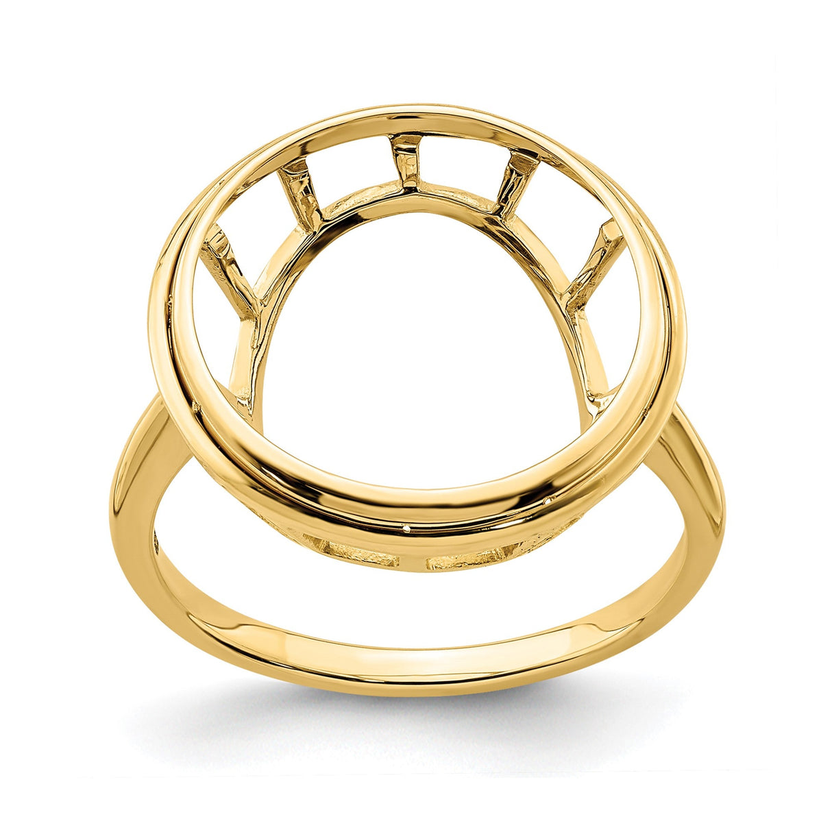 15 mm 14k Yellow Gold coin bezel for 15 mm Coin — additional image