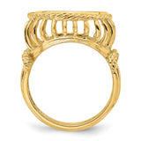 15 mm 14k Yellow Gold coin bezel for 15 mm Coin — alternate view